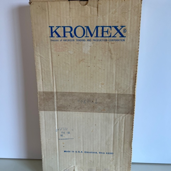 Kromex 60’s Chrome Stainless MCM Vogue Giftware Snack Serving Tray Original Box - Picture 14 of 15